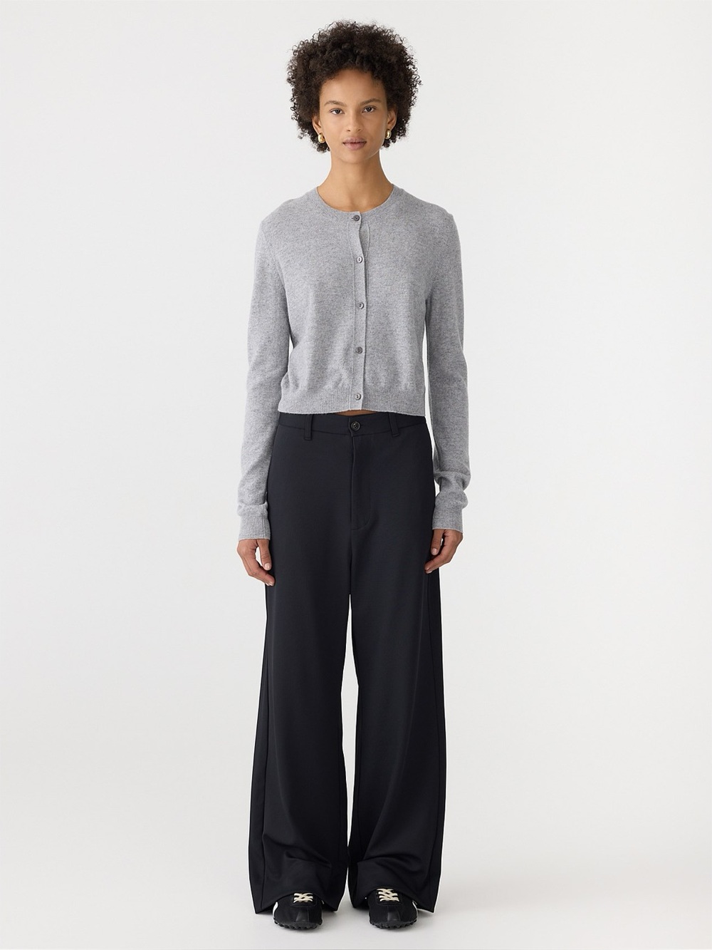 Bassike Wide Leg Stretch Twill Pant Black 1/Small